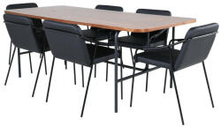  Étkezőgarnitúra Dallas 2797 (Dió + Fekete)