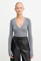 BOSS gyapjú kardigán - szürke S