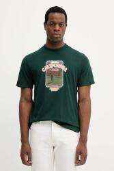 Guess pamut póló PANORAMA zöld, nyomott mintás, M5YI18 I3Z14 - zöld M