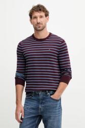 Tommy Hilfiger pamut pulóver könnyű, MW0MW39999 - burgundia XL