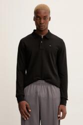 Tommy Hilfiger pamut hosszúujjú fekete, sima, DM0DM20232 - fekete XXL