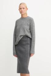 HUGO BOSS gyapjúkeverék pulóver bézs, 50478315 - szürke S