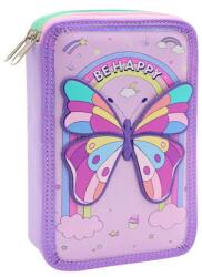 Junior Kétszintes üres tolltartó - Pillangó