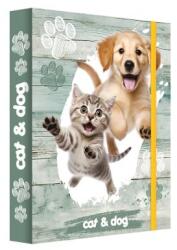 Junior A5 Jumbo MAX jegyzetfüzettartó doboz - Macska és kutya