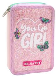 Junior Kétszintes üres tolltartó - You Go Girl
