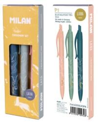 MILAN P1 LAVA golyóstoll 1.0 mm-es díszdobozban (3 db-os kiszerelés)