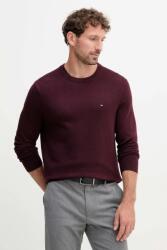Tommy Hilfiger pulóver kasmír keverékből könnyű, szürke, MW0MW28046 - burgundia S