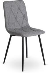 Klubfotel DORA étkezőszék szürke szövet/fekete