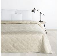 EUROFIRANY Luiz bársony ágytakaró fényes mintával Krémszín 220x240 cm