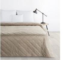 EUROFIRANY Luiz bársony ágytakaró fényes mintával Bézs 220x240 cm