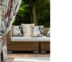 Eurofirany Garden kültéri párnahuzat vízálló anyagból Fehér 45x45 cm