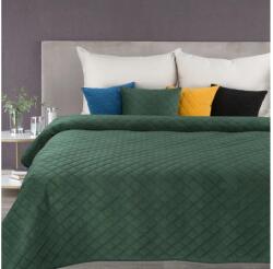 EUROFIRANY Laura, bársony ágytakaró fényes márvány hatású mintával Sötétzöld 220x240 cm