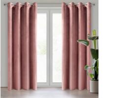 EUROFIRANY Rosa bársony sötétítő függöny Sötét rózsaszín 140x250 cm