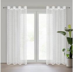 EUROFIRANY Ellissa fényáteresztő függöny Fehér 140x250 cm