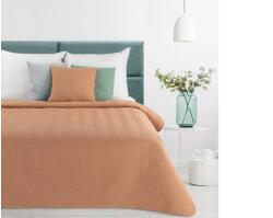 EUROFIRANY Len3 vászon szerkezetű préselt mintás ágytakaró Téglavörös 220 x 240 cm