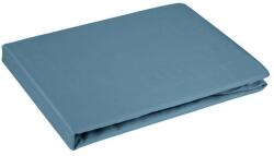 EUROFIRANY Dina pamut-szatén lepedő Kék 220x200 cm +40 cm