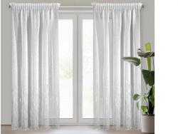 EUROFIRANY Linzi mintás dekor függöny Fehér 140x270 cm