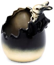 EUROFIRANY Fekete-arany húsvéti dekoráció Fekete 9x7x9 cm