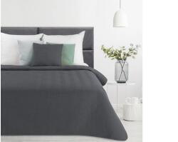 EUROFIRANY Len3 vászon szerkezetű préselt mintás ágytakaró Grafit 220x240 cm