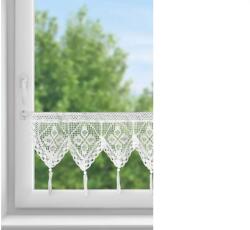 EUROFIRANY Martha vitrázs függöny Fehér 30x150 cm