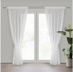 EUROFIRANY Agness díszes fényáteresztő függöny Fehér 140x270 cm
