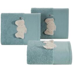 Eurofirany Baby59 elefántos kapucnis törölköző Kék 100x100 cm