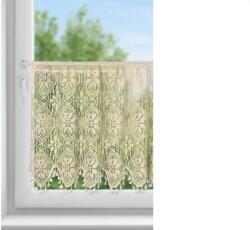 EUROFIRANY Moly csipkés vitrázs függöny Világosbézs 60x150 cm
