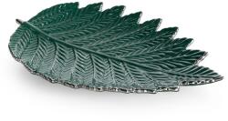 Eurofirany Agra levél alakú kerámia tál Zöld 30x18x4 cm