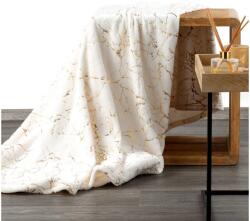 EUROFIRANY Glamo puha plüss takaró márványos mintával Krémszín 150x200 cm