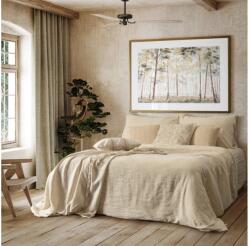 Eurofirany Linen ágyneműhuzat Krémszín 160x200 cm - 70x80 cm 2db