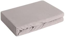 EUROFIRANY Jersey3 pamut gumis lepedő Világosszürke 180x200 cm + 30 cm