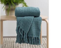 EUROFIRANY Suzi rojtos szőtt takaró zsenília anyagból Menta 130x170 cm