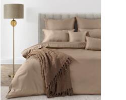 Eurofirany Eva Minge egyszínű mako-szatén ágyneműhuzat Világosbarna 160x200 cm - 70x80 cm 2db