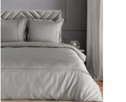 Eurofirany Haft4 hímzett pamut-szatén ágyneműhuzat Ezüst 220x200 cm - 70x80x2 cm