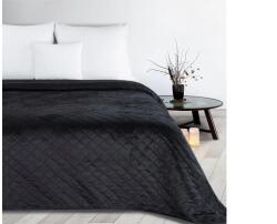 EUROFIRANY Luiz5 bársony ágytakaró Fekete 220x240 cm