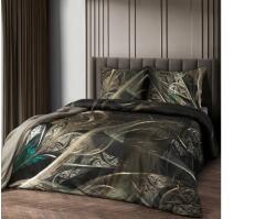 Eurofirany Soreia elegáns pamutszatén ágynemű Fekete 160x200 cm - 70x80 cm 2db