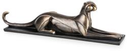 EUROFIRANY Madox fekvő gepárd díszfigura Acélszürke 37x7x10 cm