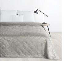 EUROFIRANY Luiz bársony ágytakaró fényes mintával Ezüst 170x210 cm