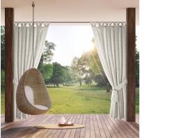 EUROFIRANY Garden3 vízálló kerti függöny elkötővel Fehér 155x220 cm