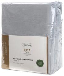 EUROFIRANY Flano polár gumis lepedő Ezüst 220x200 cm - 30 cm