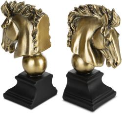 EUROFIRANY Lovas könyvtámasz szett Fekete 23x9x21 cm