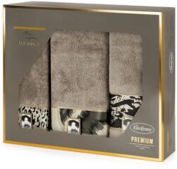 Eurofirany Eva24 3Db-os pamut törölköző szett Sötét bézs