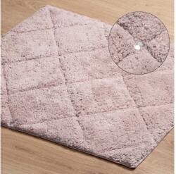 EUROFIRANY Chic2 pamut fürdőszobaszőnyeg kristályokkal Sötét rózsaszín 50x70 cm