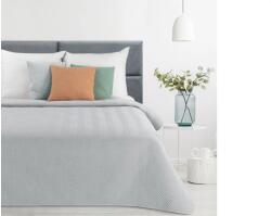 EUROFIRANY Len3 vászon szerkezetű préselt mintás ágytakaró Ezüst 220x240 cm