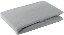 EUROFIRANY Jersey pamut gumis lepedő Acélszürke 240x220 cm + 30 cm