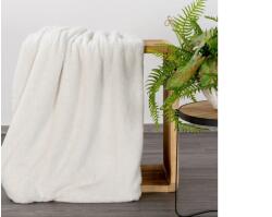 EUROFIRANY Blink puha plüss takaró fényes szálakkal Fehér 150x200 cm