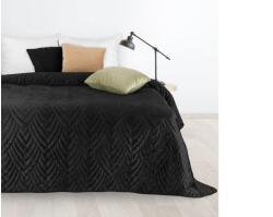 EUROFIRANY Luiz6 bársony ágytakaró fényes márvány hatású mintával Fekete 170x210 cm