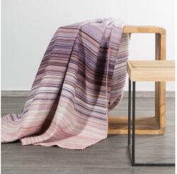 EUROFIRANY Amber gofri szerkezetű puha takaró Púder rózsaszín 200x220 cm