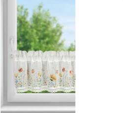 EUROFIRANY Nati vitrázs függöny konyhába Fehér 30x150 cm