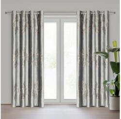 EUROFIRANY Idalia ezüst leveles sötétítő függöny bársony 140x250 cm